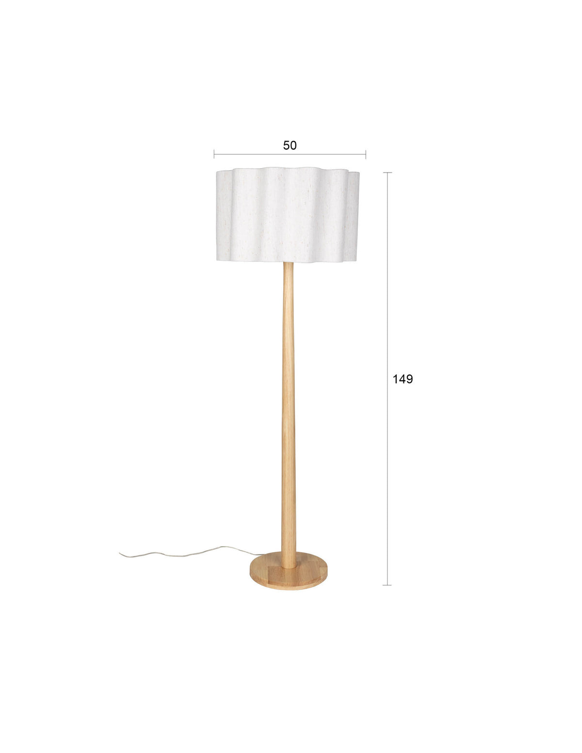 Stehlampe Scallop in Natürlich präsentiert im Onlineshop von KAQTU Design AG. Stehleuchte ist von Dutchbone