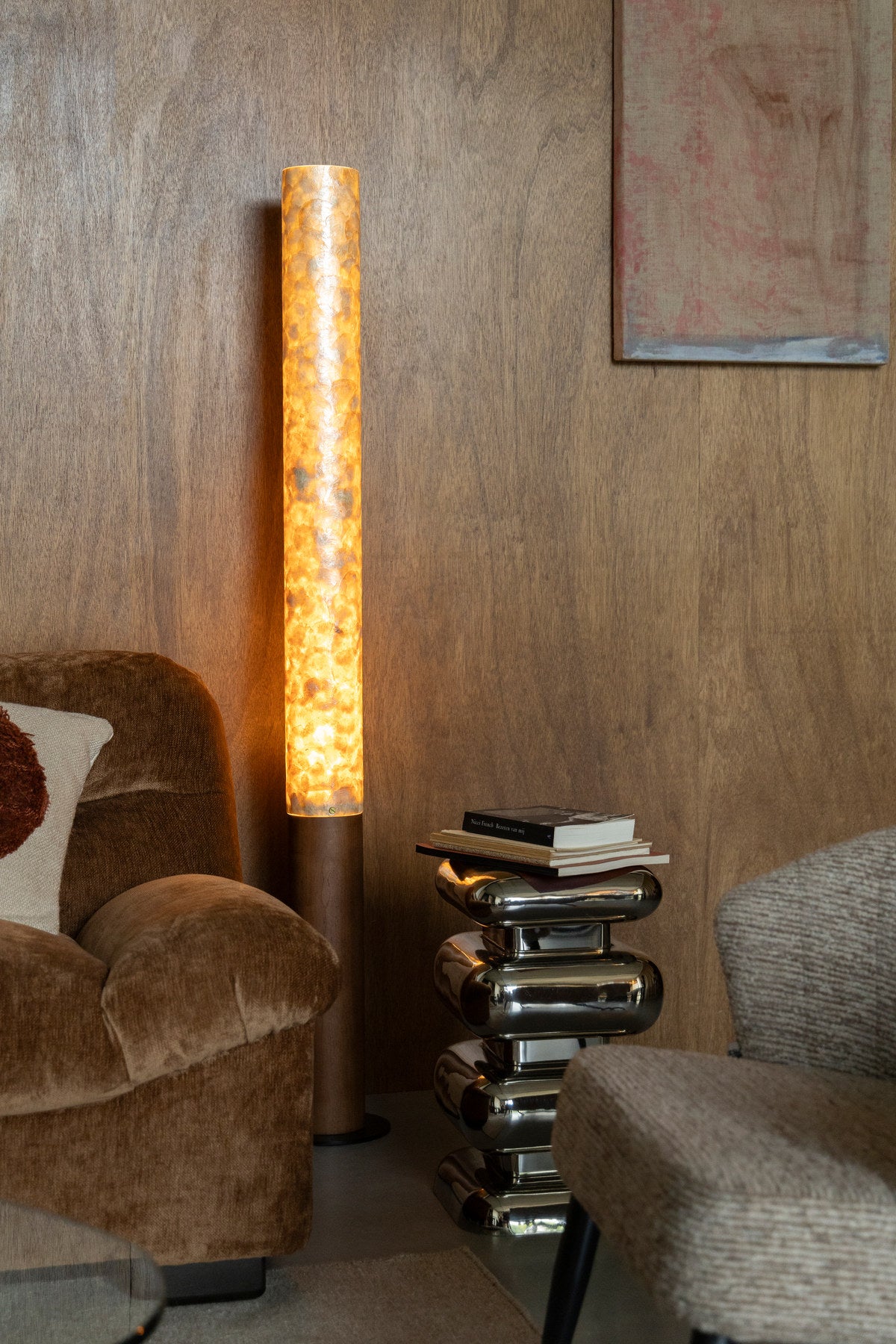 Stehlampe Beam in Beige präsentiert im Onlineshop von KAQTU Design AG. Stehleuchte ist von Dutchbone