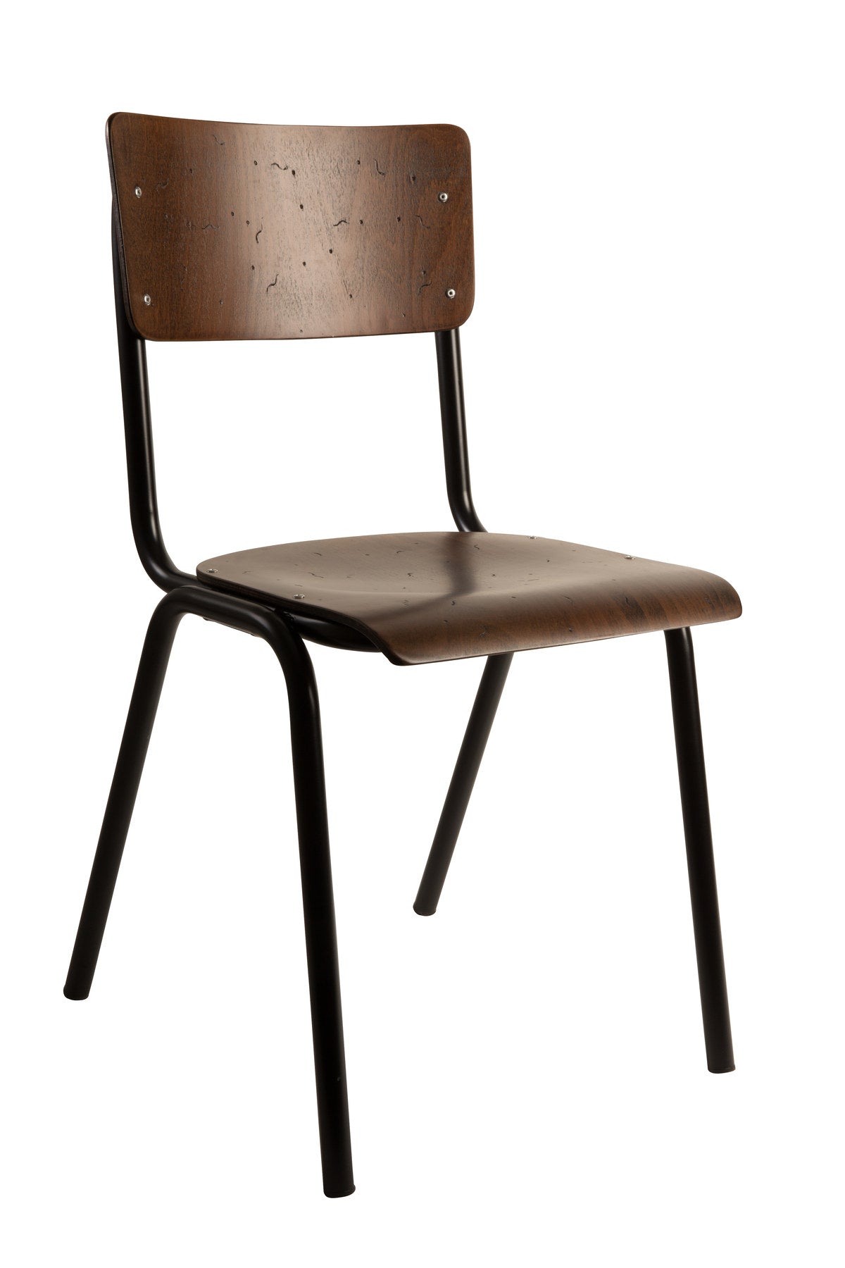 Stuhl Scuola in Braun präsentiert im Onlineshop von KAQTU Design AG. Stuhl ist von Dutchbone