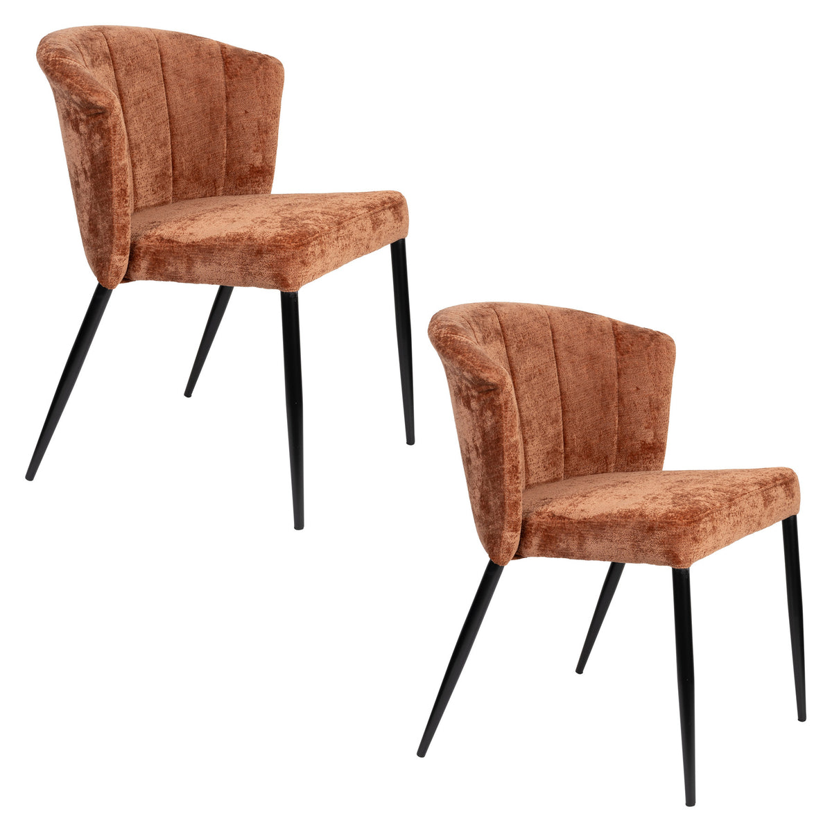 Stuhl Georgia Terra in Rot präsentiert im Onlineshop von KAQTU Design AG. Schalenstuhl ist von Dutchbone