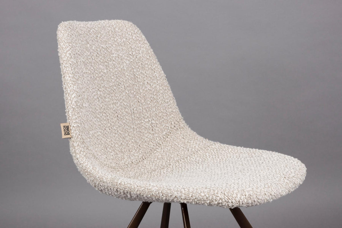 Franky Stuhl Bouclé in Schwarz präsentiert im Onlineshop von KAQTU Design AG. Stuhl ist von Dutchbone