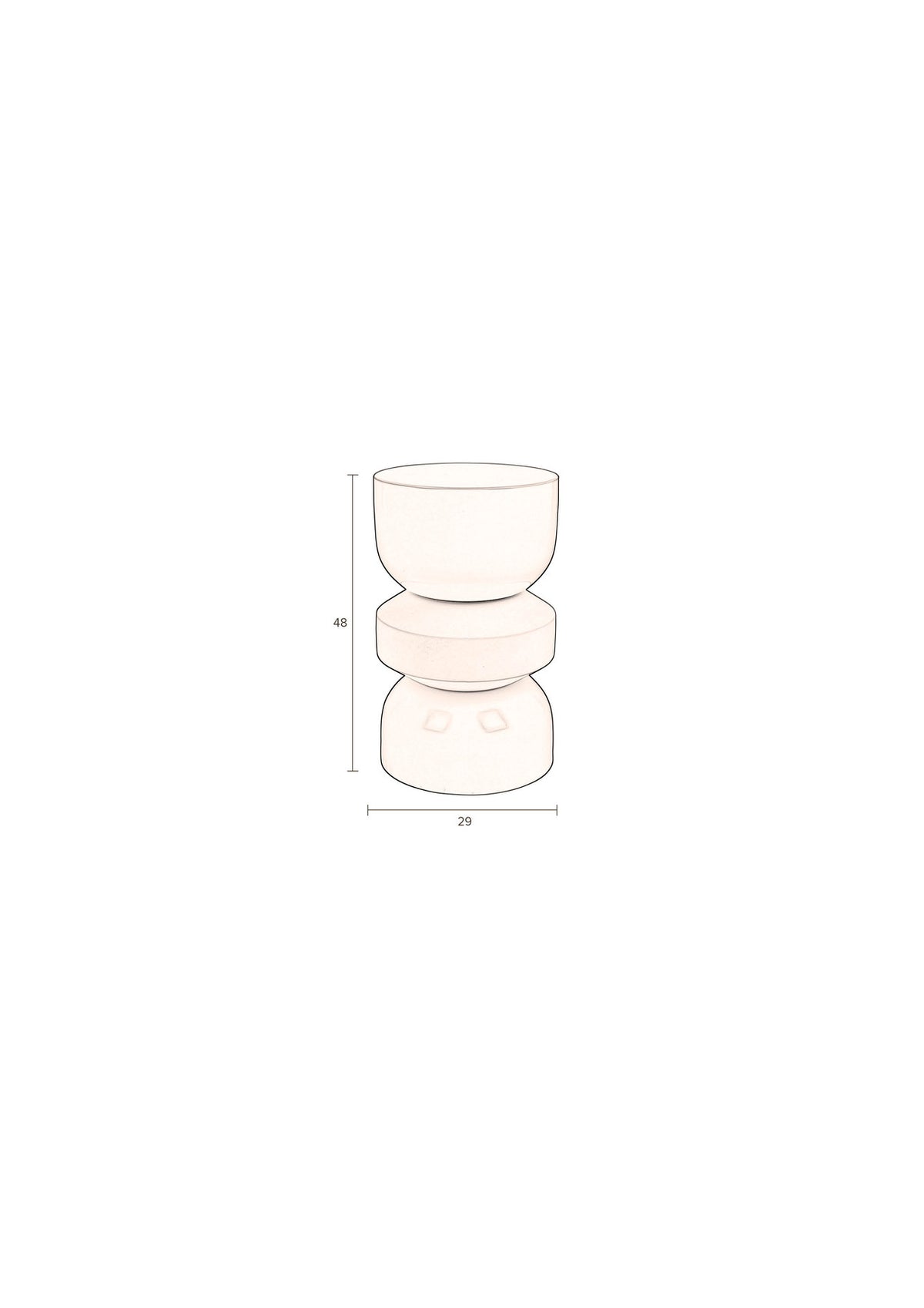 Hocker Apollo Terra in Rot präsentiert im Onlineshop von KAQTU Design AG. Hocker ist von Dutchbone