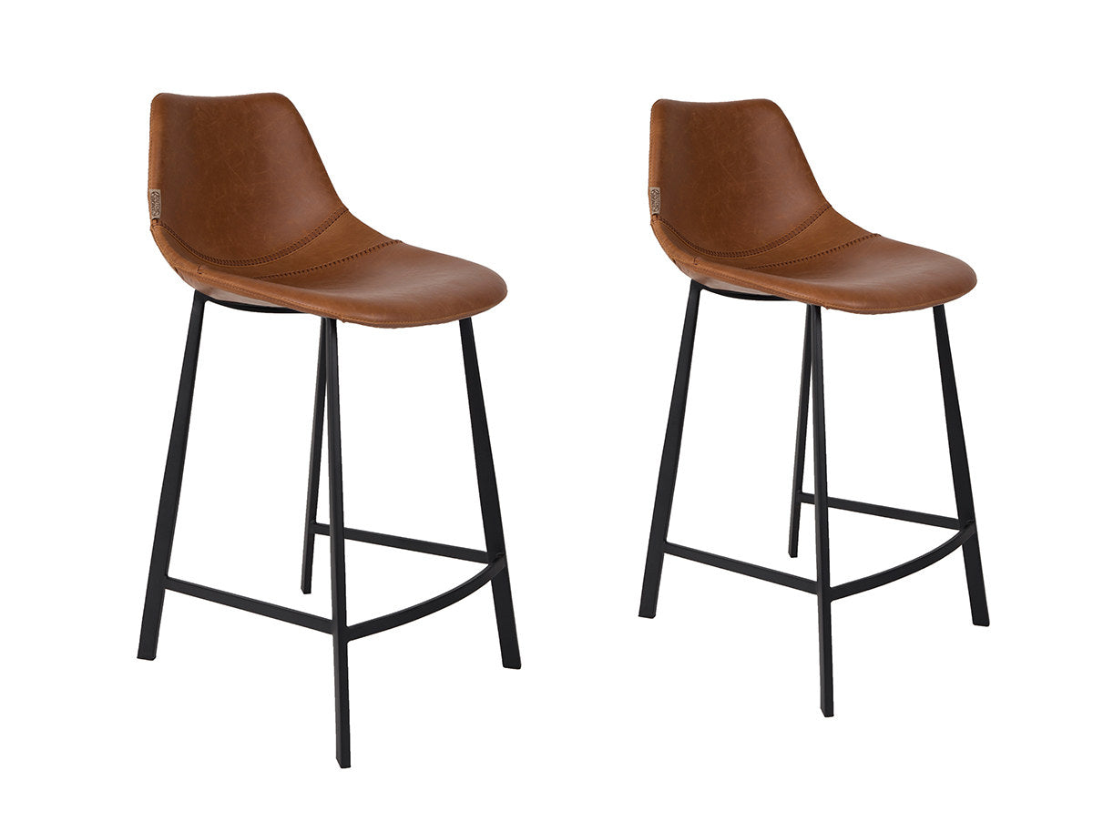 Barstuhl Franky in Braun / Kunstleder präsentiert im Onlineshop von KAQTU Design AG. Barstuhl ist von Dutchbone