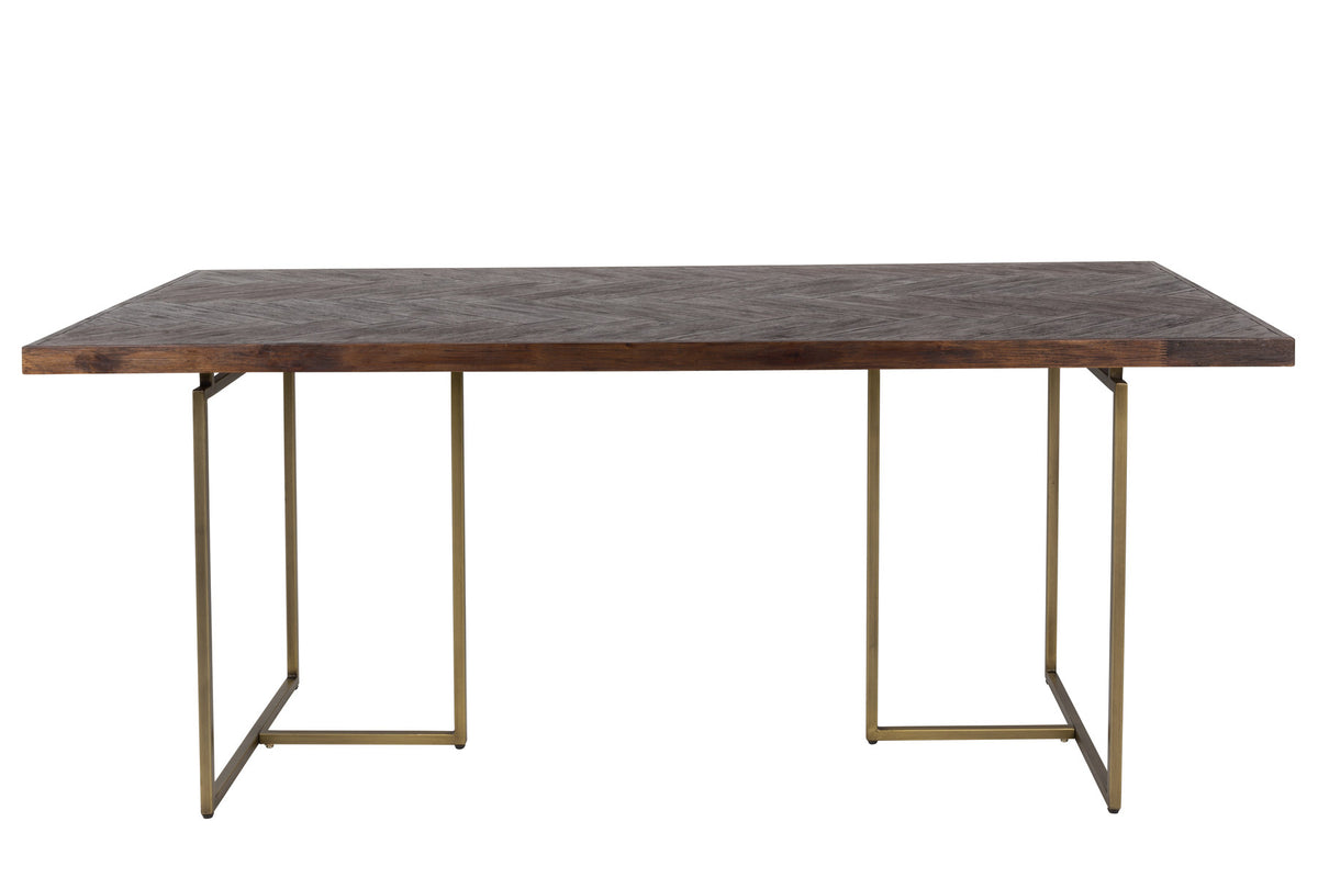 Tisch Class in Braun/Messing präsentiert im Onlineshop von KAQTU Design AG. Esstisch ist von Dutchbone