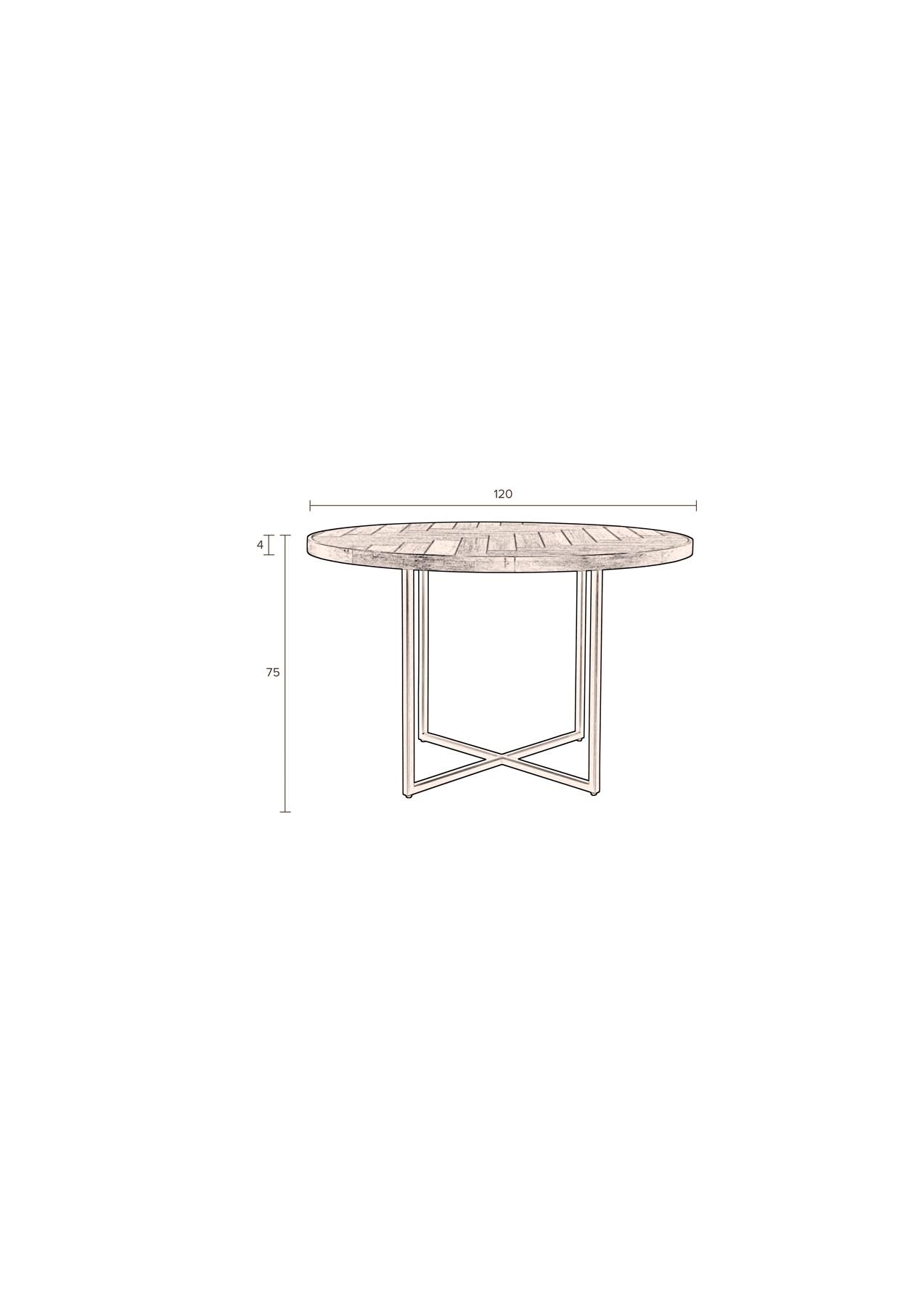 Runder Tisch Class in Natur präsentiert im Onlineshop von KAQTU Design AG. Esstisch ist von Dutchbone