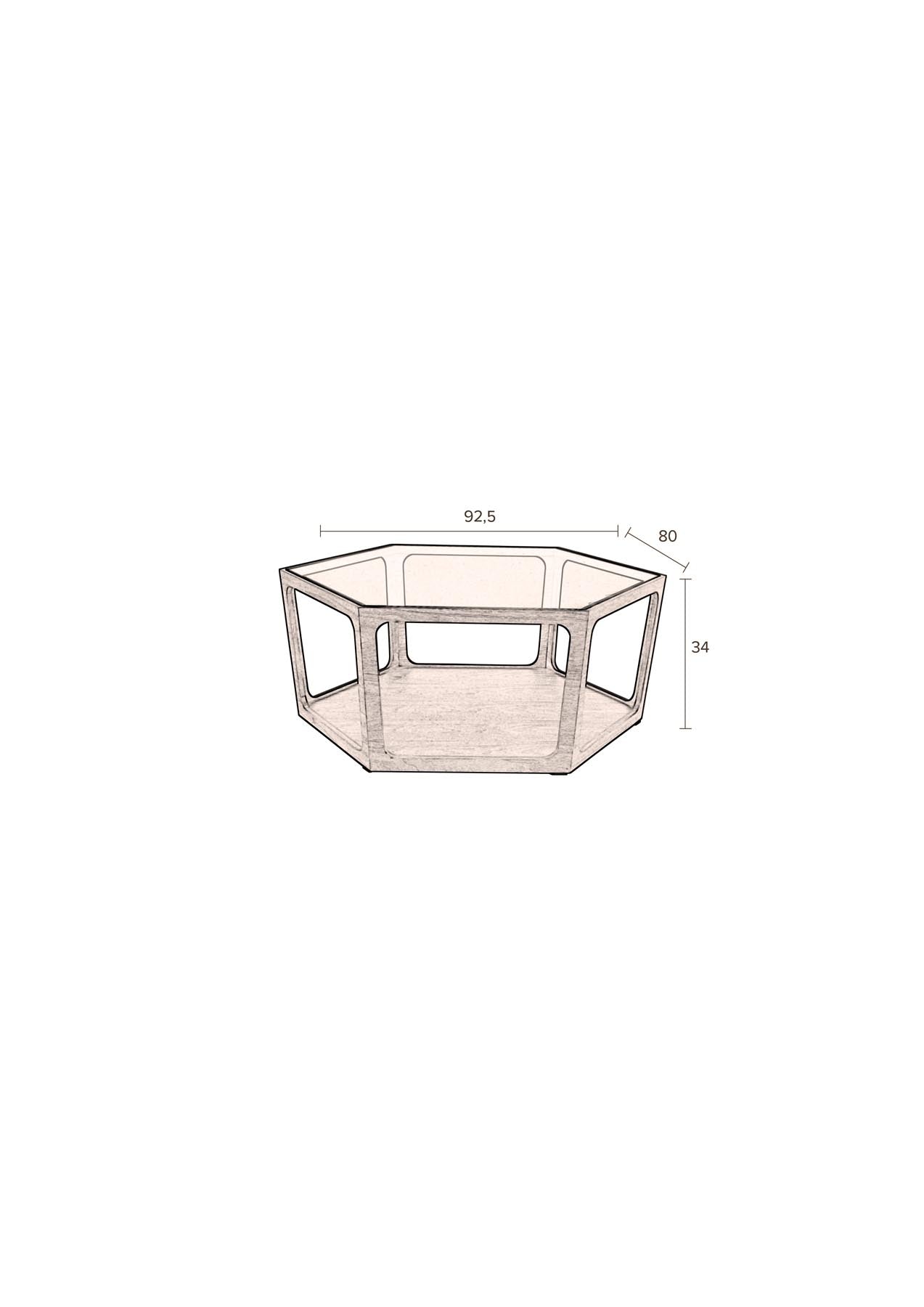 Kaffeetisch Sita in Braun präsentiert im Onlineshop von KAQTU Design AG. Couchtisch ist von Dutchbone