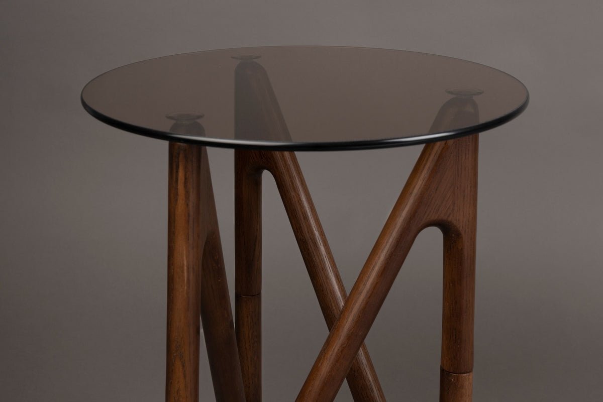 Beistelltisch Naia in Dunkelgrau / Walnuss präsentiert im Onlineshop von KAQTU Design AG. Beistelltisch ist von Dutchbone