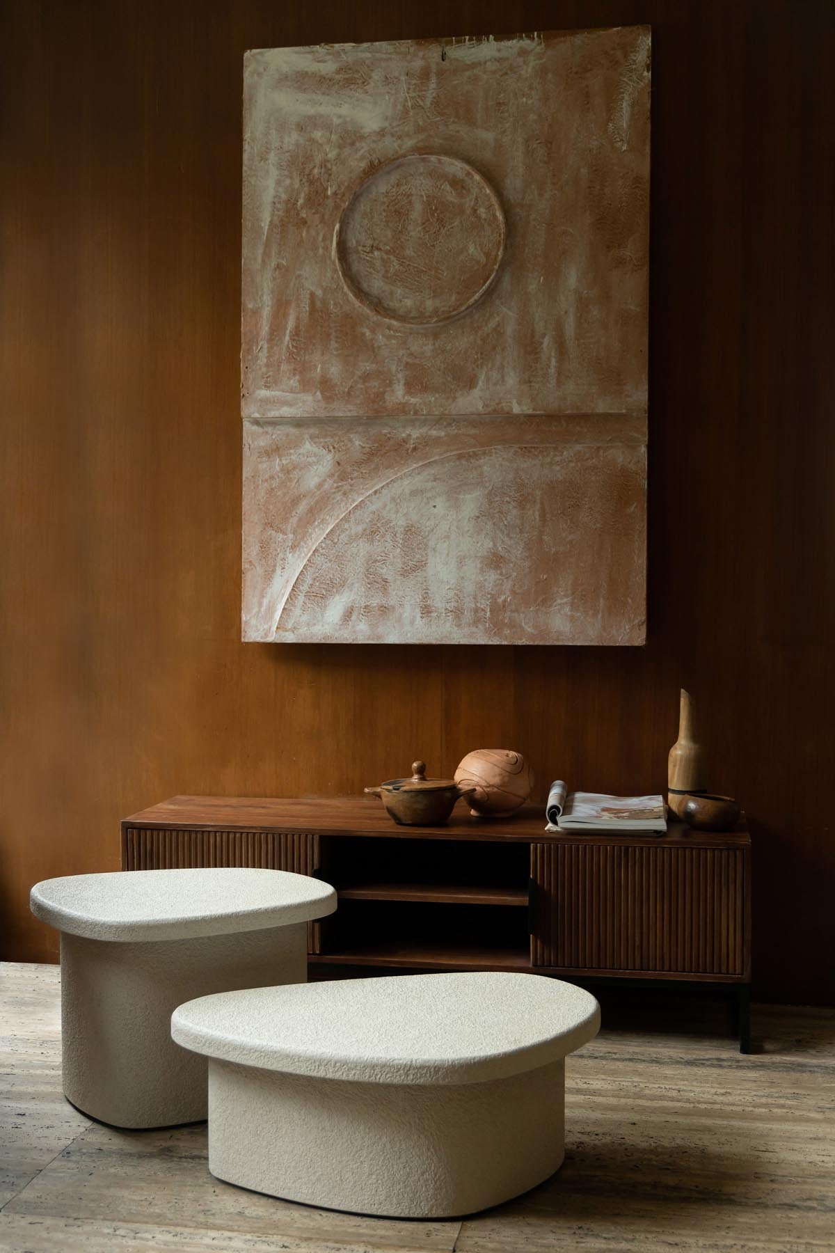 Coffee Table Veda in Beige präsentiert im Onlineshop von KAQTU Design AG. Couchtisch ist von Dutchbone