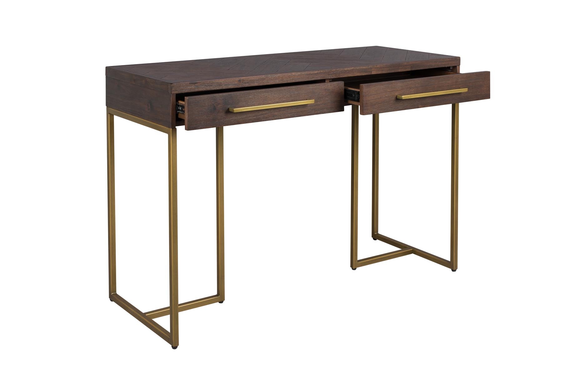 Konsolentisch Class in Braun/Messing präsentiert im Onlineshop von KAQTU Design AG. Schreibtisch ist von Dutchbone