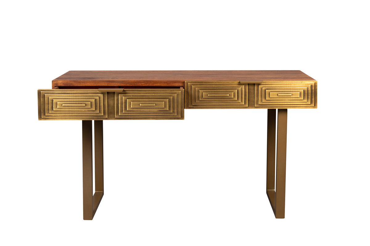 Konsolentisch Volan in Gold präsentiert im Onlineshop von KAQTU Design AG. Konsolentisch ist von Dutchbone