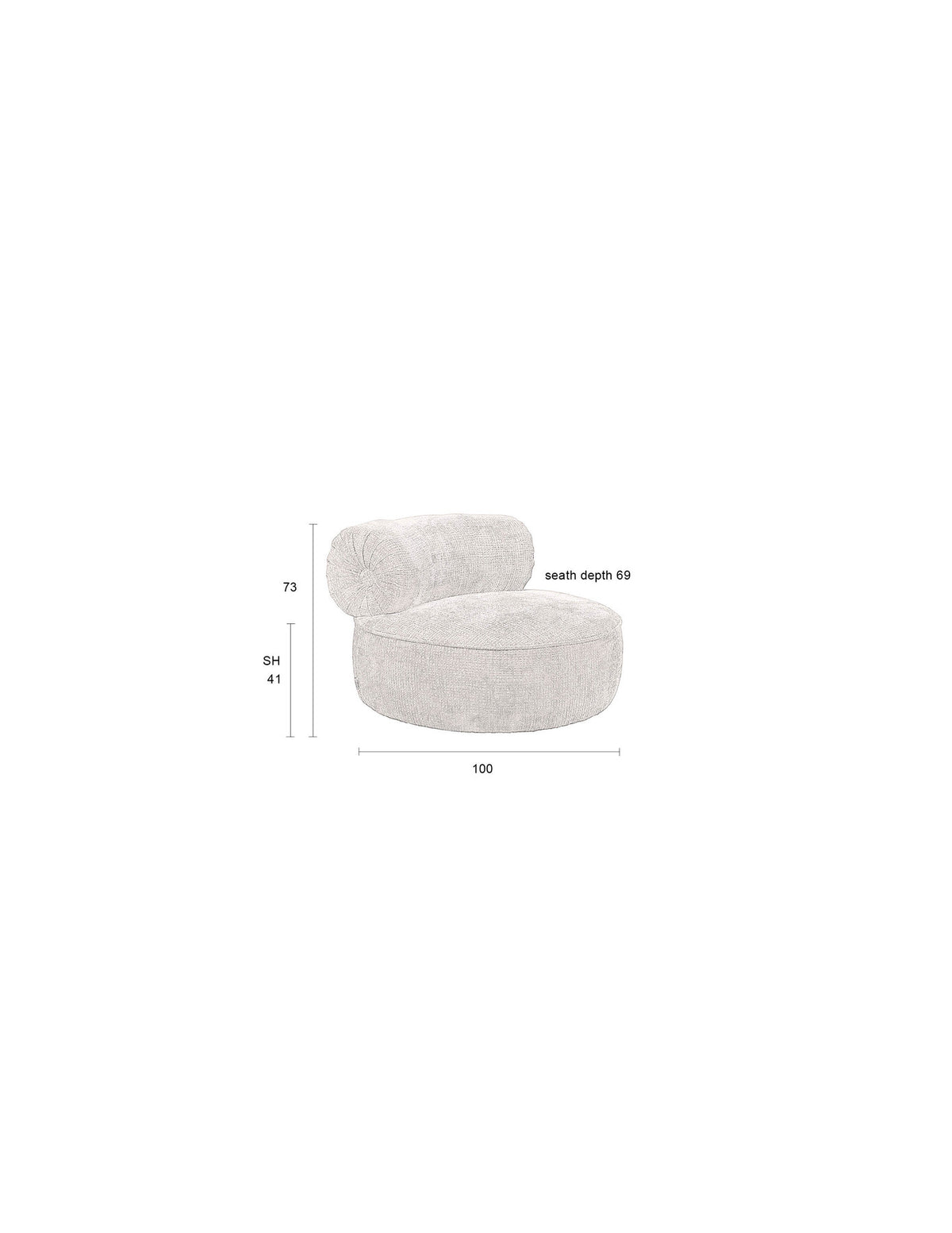 Sessel Tilbury in Burned Orange präsentiert im Onlineshop von KAQTU Design AG. Sessel ist von Dutchbone