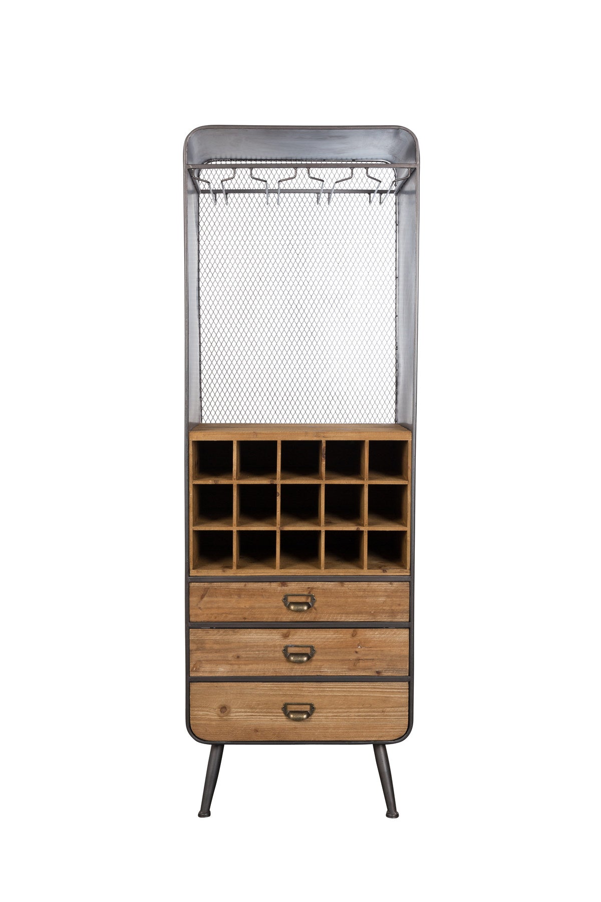 Cabinet Vino in Braun präsentiert im Onlineshop von KAQTU Design AG. Weinregal ist von Dutchbone