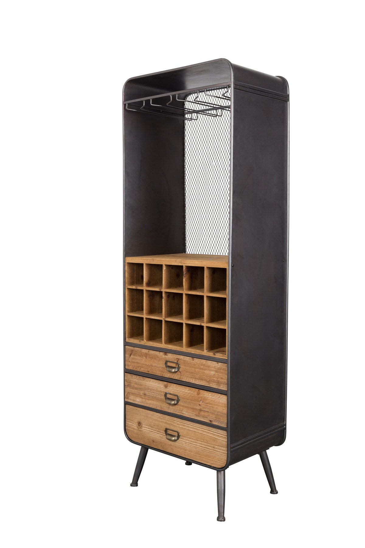 Cabinet Vino in Braun präsentiert im Onlineshop von KAQTU Design AG. Weinregal ist von Dutchbone