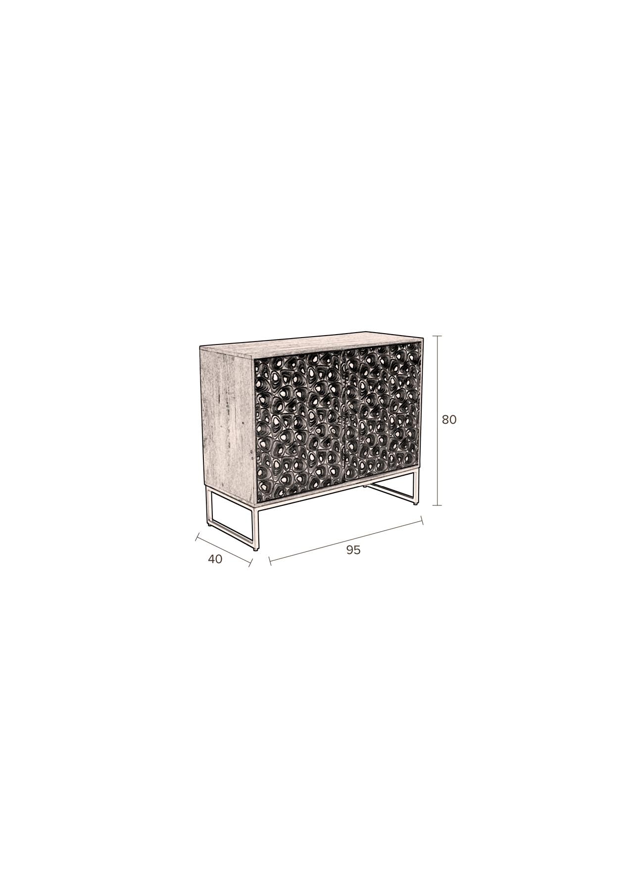 Kabinet Meena in Mehrfarbig präsentiert im Onlineshop von KAQTU Design AG. Cabinet ist von Dutchbone