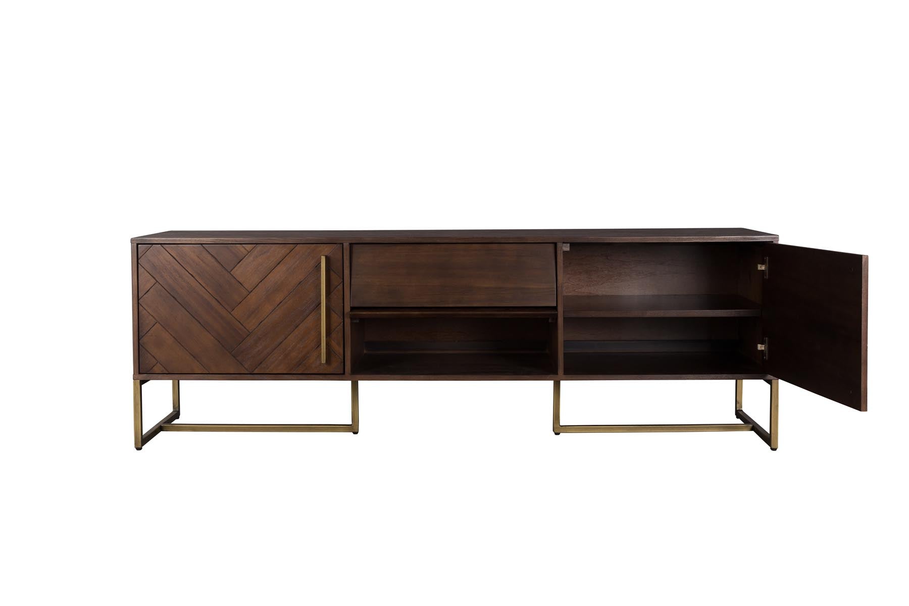 Sideboard Class Low in Braun/Messing präsentiert im Onlineshop von KAQTU Design AG. Sideboard ist von Dutchbone