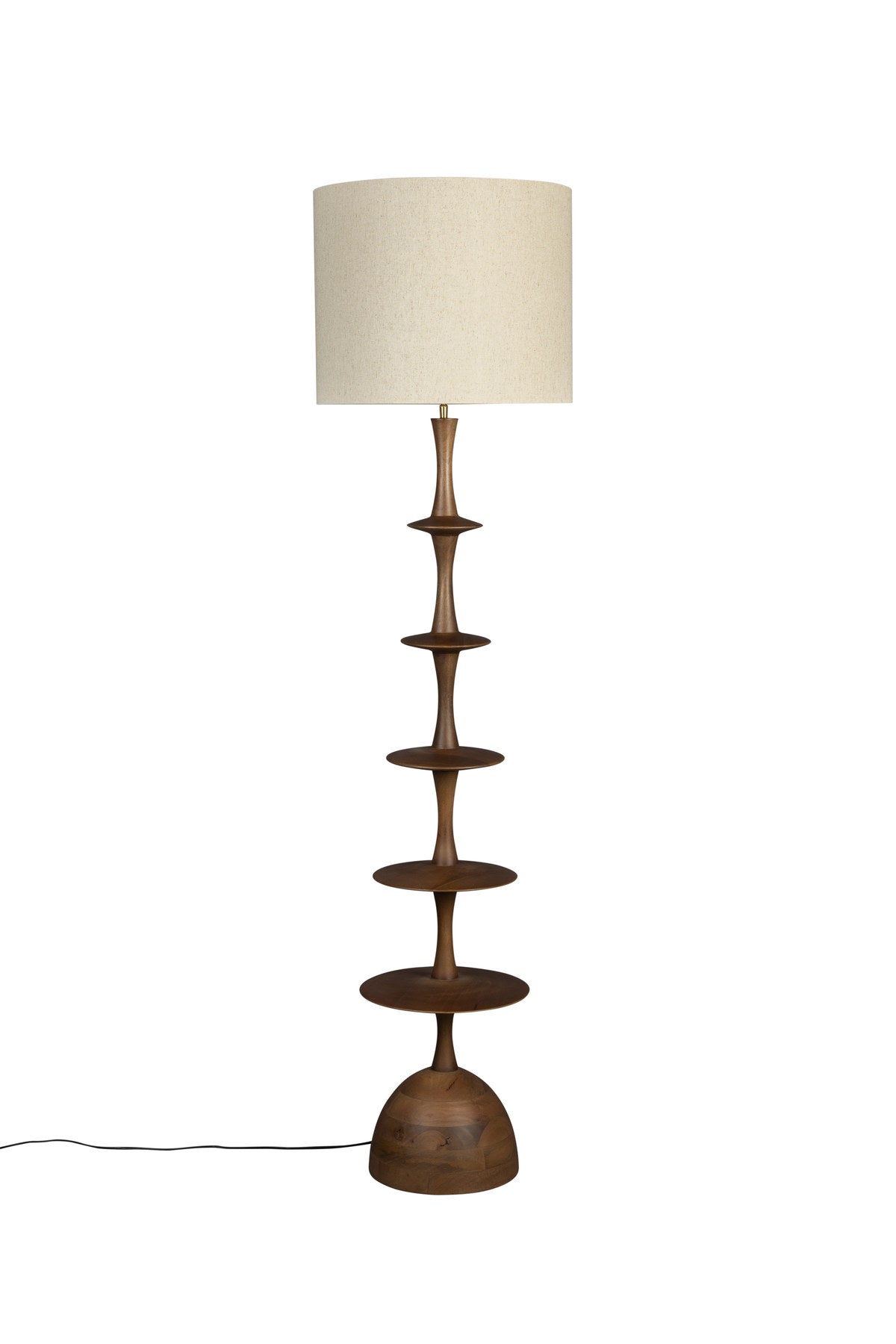 Stehleuchte Cath in Walnuss präsentiert im Onlineshop von KAQTU Design AG. Stehleuchte ist von Dutchbone