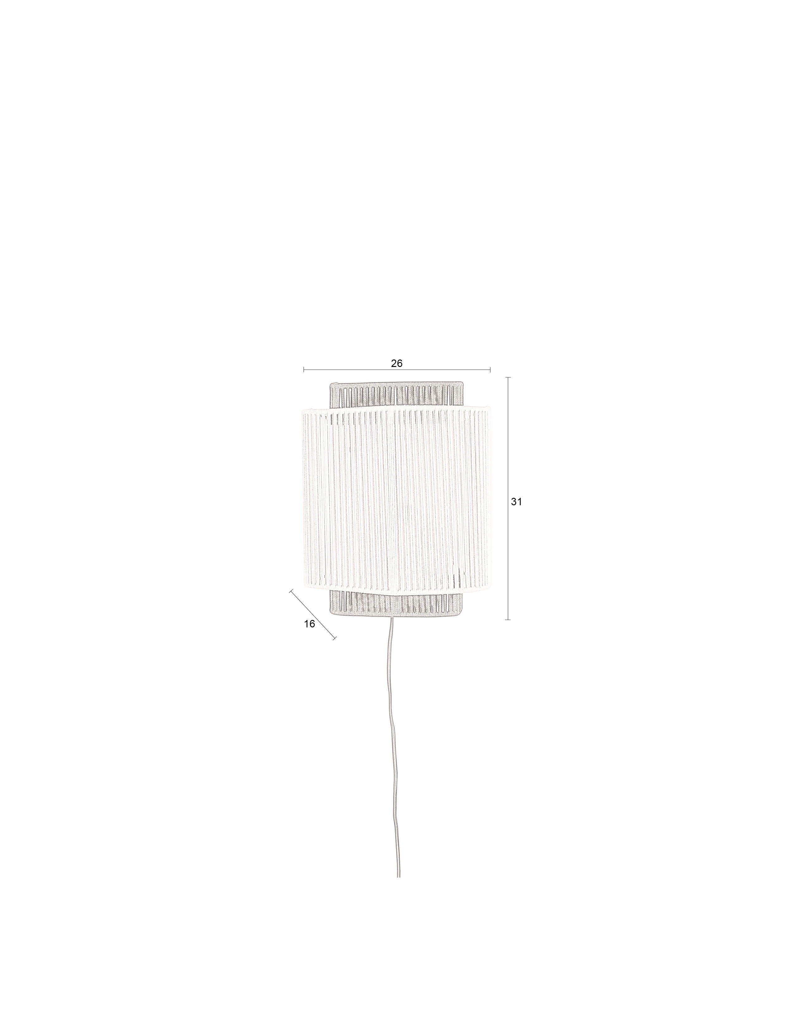 Wandleuchte Elon in Beige präsentiert im Onlineshop von KAQTU Design AG. Wandleuchte ist von Dutchbone