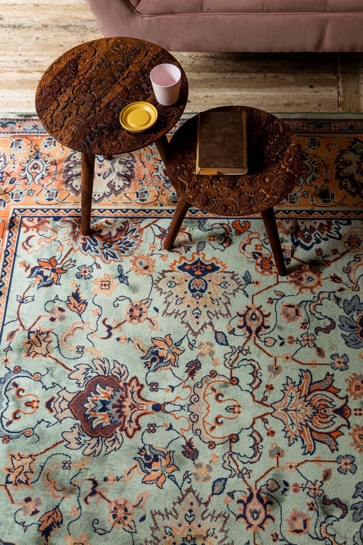 Teppich BID in Grün präsentiert im Onlineshop von KAQTU Design AG. Teppich ist von Dutchbone