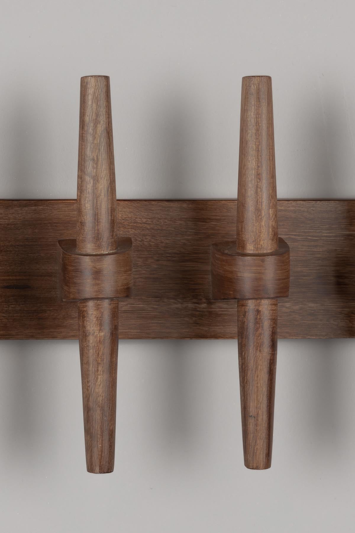 Wandgarderobe Jakub in Walnuss präsentiert im Onlineshop von KAQTU Design AG. Garderobe ist von Dutchbone