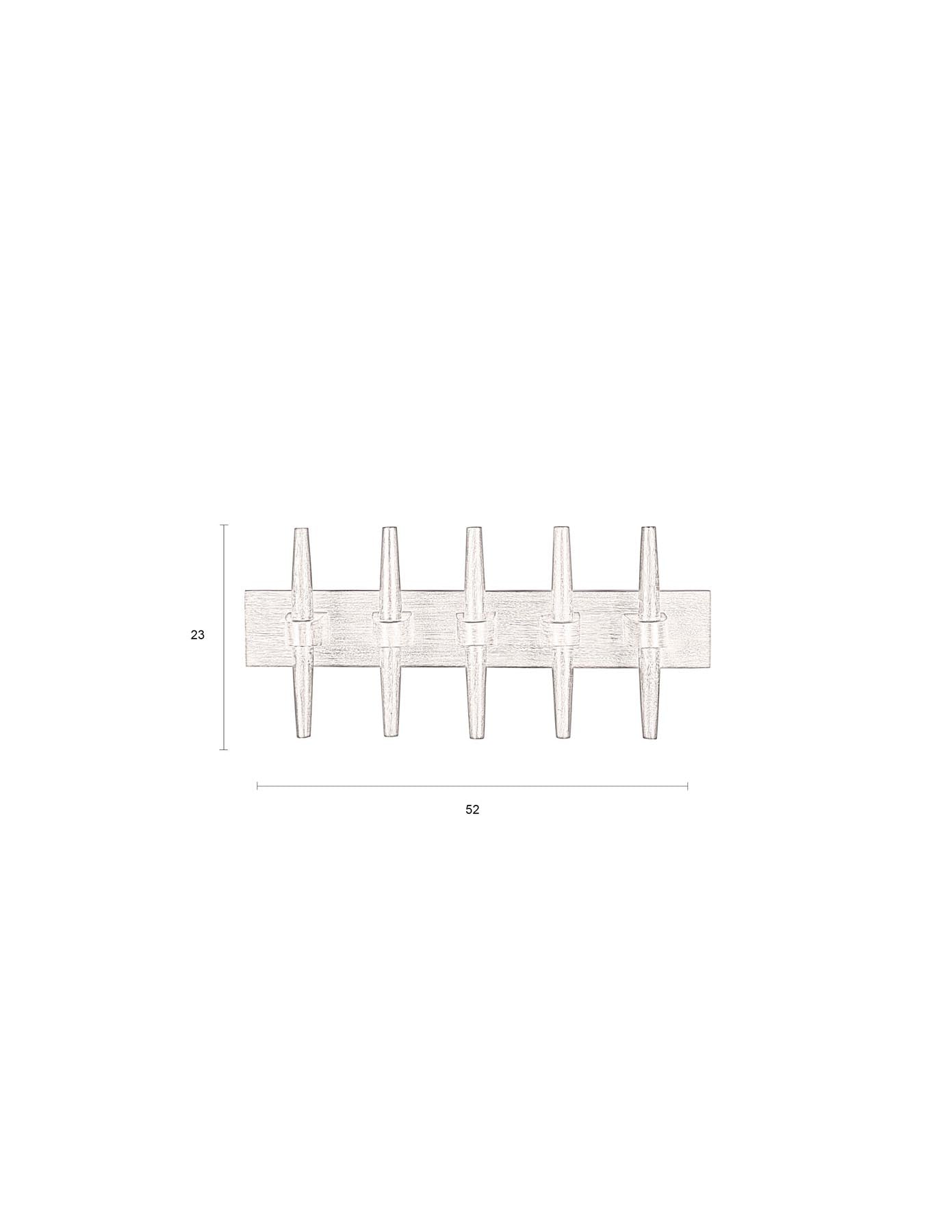 Wandgarderobe Jakub in Walnuss präsentiert im Onlineshop von KAQTU Design AG. Garderobe ist von Dutchbone