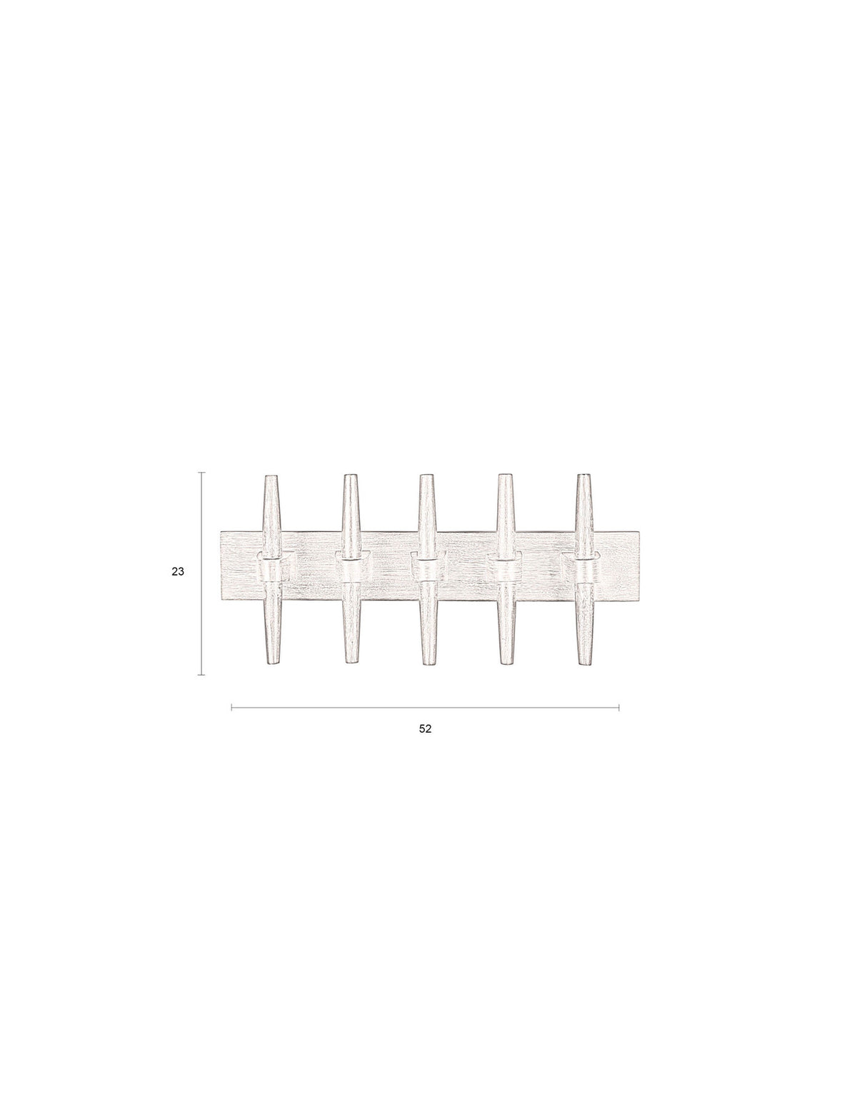 Wandgarderobe Jakub in Walnuss präsentiert im Onlineshop von KAQTU Design AG. Garderobe ist von Dutchbone