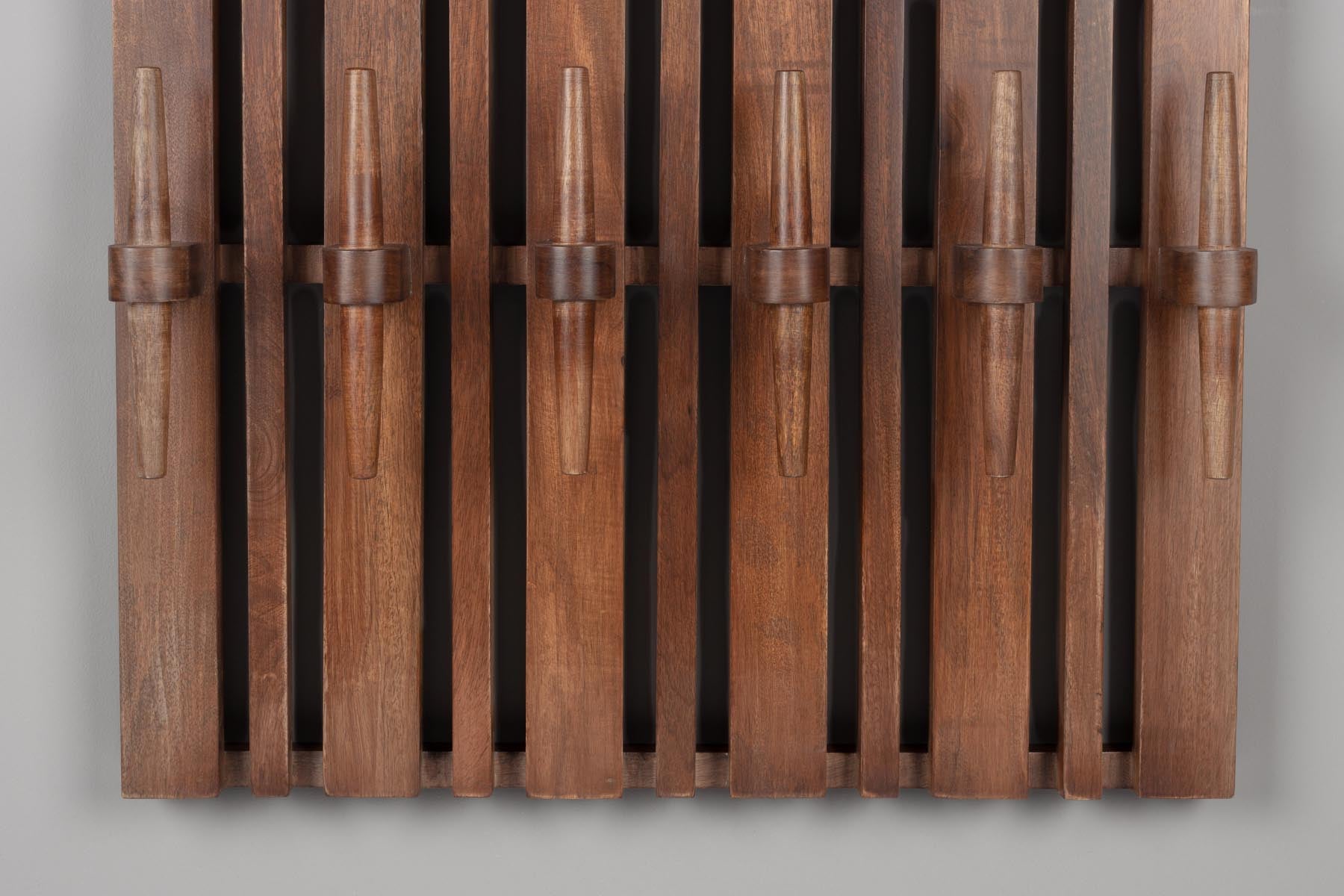 Wandgarderobe Jakub in Walnuss präsentiert im Onlineshop von KAQTU Design AG. Garderobe ist von Dutchbone