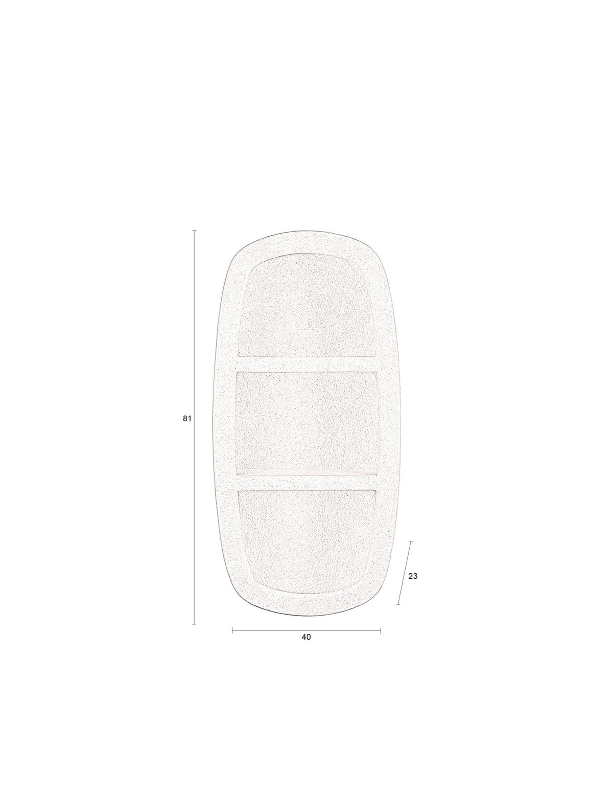Wandregal Veda 2 Shelves in Beige präsentiert im Onlineshop von KAQTU Design AG. Wandregal ist von Dutchbone