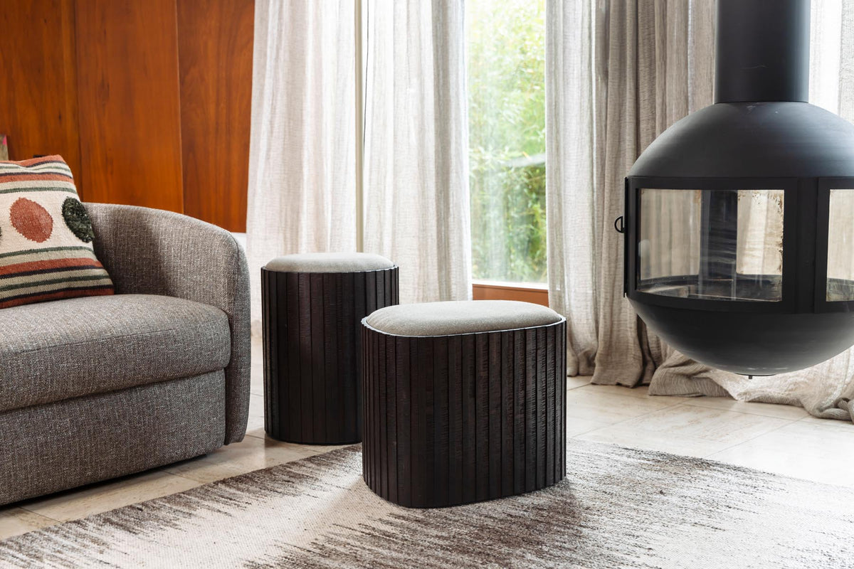 Sitzpouf mit Stauraum Bay Low in Braun präsentiert im Onlineshop von KAQTU Design AG. Pouf ist von Dutchbone