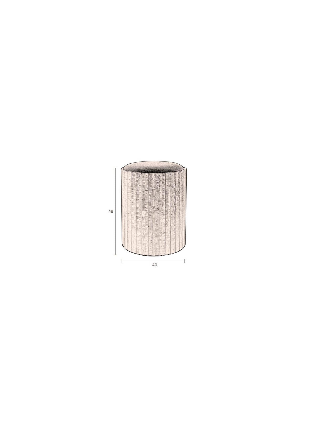 Sitzhocker mit Stauraum Bay High in Braun präsentiert im Onlineshop von KAQTU Design AG. Pouf ist von Dutchbone