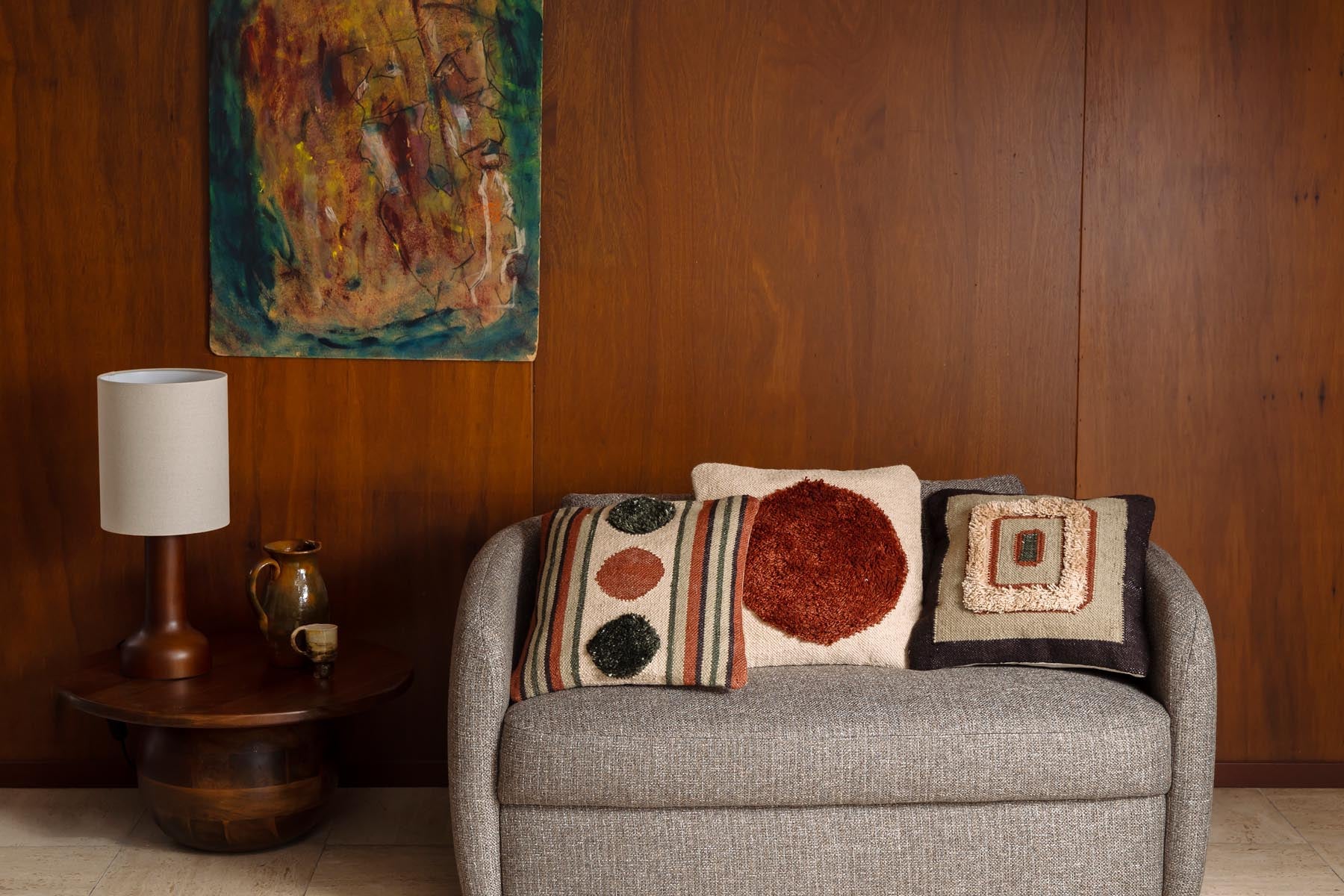 Kissen Haydon Square 45x45 in Beige präsentiert im Onlineshop von KAQTU Design AG. Deko Kissen ist von Dutchbone