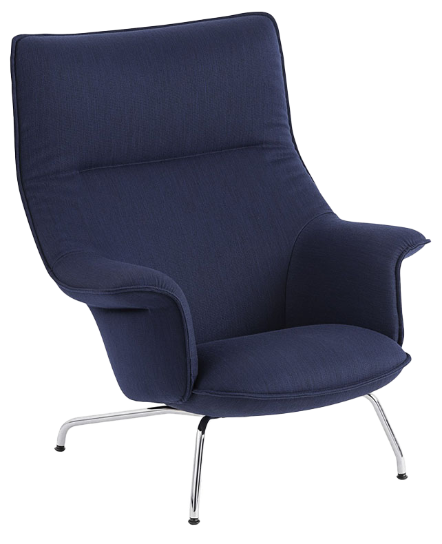 Doze Loungesessel in Violetblau präsentiert im Onlineshop von KAQTU Design AG. Sessel mit Armlehnen ist von Muuto