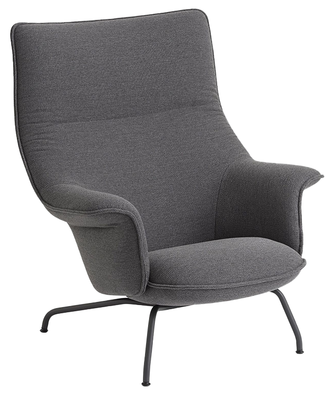 Doze Loungesessel in Anthrazit / Schwarz präsentiert im Onlineshop von KAQTU Design AG. Sessel mit Armlehnen ist von Muuto