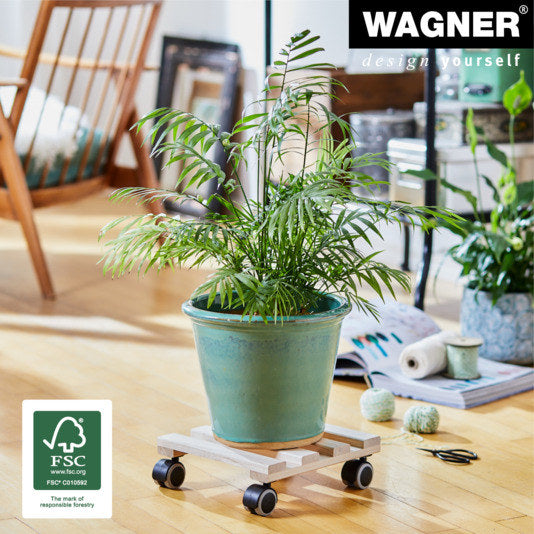 WAGNER SYSTEM Pflanzenroller Buche 25x25 cm nature in Natur, Braun präsentiert im Onlineshop von KAQTU Design AG. Pflanzenroller ist von WAGNER