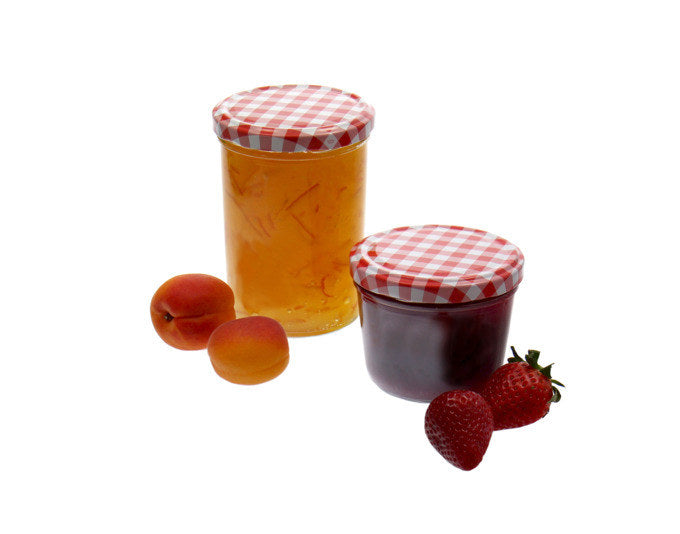 EINKOCHWELT Gläser mit Deckel karriert 6 Stück 230 ml ø 82 mm in Transparent präsentiert im Onlineshop von KAQTU Design AG. Einmachgläser ist von EINKOCHWELT