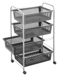 <tc>METALTEX</tc> Jumbo Vegetable Cart, Silver-Gray