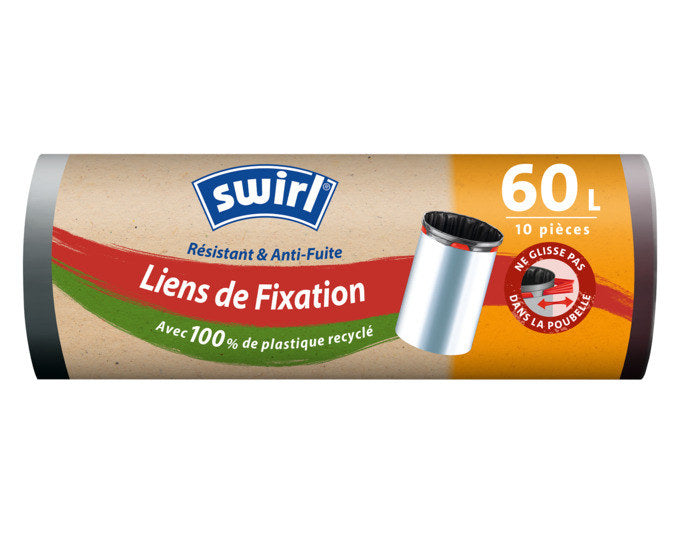 SWIRL Abfallsäcke Elastik mit Zugband 60 l in  präsentiert im Onlineshop von KAQTU Design AG. Reinigung & Wäsche ist von SWIRL