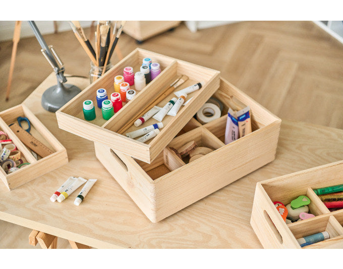 ZELLER Tabletteinsatz zu Kiste Kifer 40x30x15 cm Masse 36x27x5 cm in Natur, Braun präsentiert im Onlineshop von KAQTU Design AG. Haushaltshilfen ist von ZELLER PRESENT