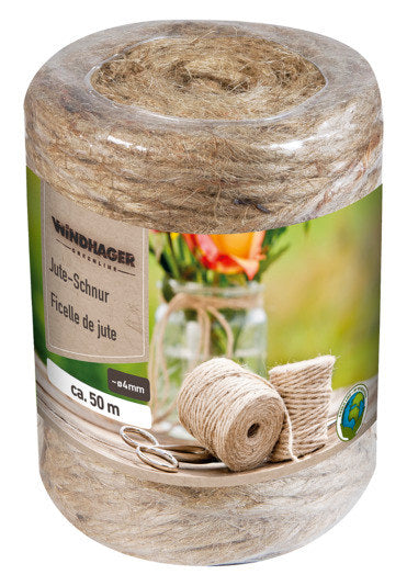 WINDHAGER Juteschnur 4 mm 50 m natur in Natur, Braun präsentiert im Onlineshop von KAQTU Design AG. Pflanzenstäbe und Schnüre ist von WINDHAGER
