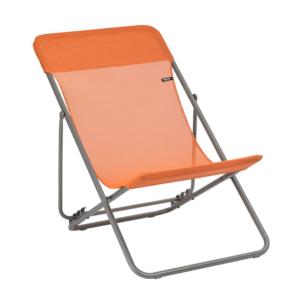 LAFUMA Sessel Maxi Transat clémentine, Gestell Titane in Clémentine, Orange präsentiert im Onlineshop von KAQTU Design AG. Liegestuhl ist von LAFUMA