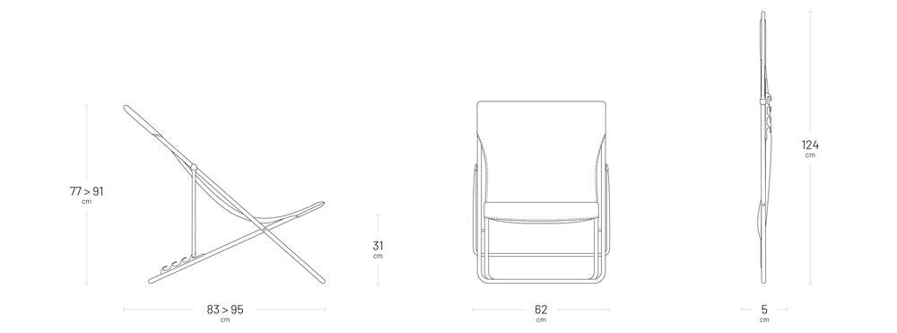LAFUMA Sessel Maxi Transat miel in Miel, Gelb präsentiert im Onlineshop von KAQTU Design AG. Liegestuhl ist von LAFUMA