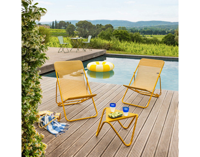 LAFUMA Sessel Maxi Transat miel in Miel, Gelb präsentiert im Onlineshop von KAQTU Design AG. Liegestuhl ist von LAFUMA