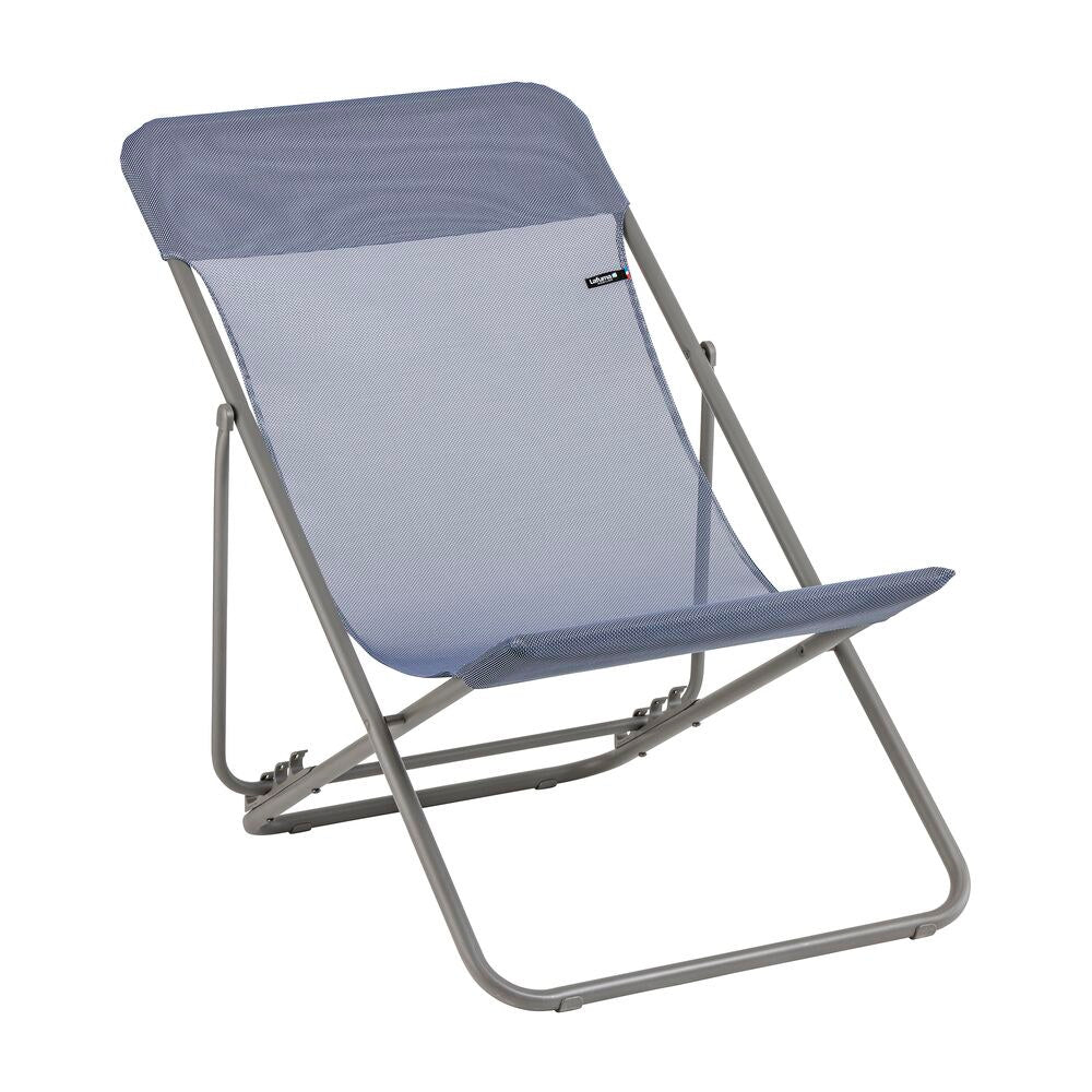 LAFUMA Sessel Maxi Transat ocean II Gestell titane in Ocean, Blau, Titane, Grau präsentiert im Onlineshop von KAQTU Design AG. Liegestuhl ist von LAFUMA