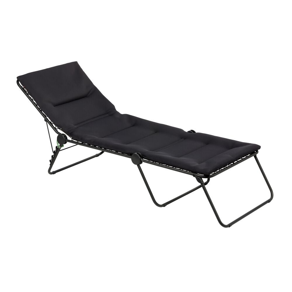 LAFUMA Liege Siesta L Air Comfort acier in Acier, Grau, Black, Schwarz präsentiert im Onlineshop von KAQTU Design AG. Liegestuhl ist von LAFUMA