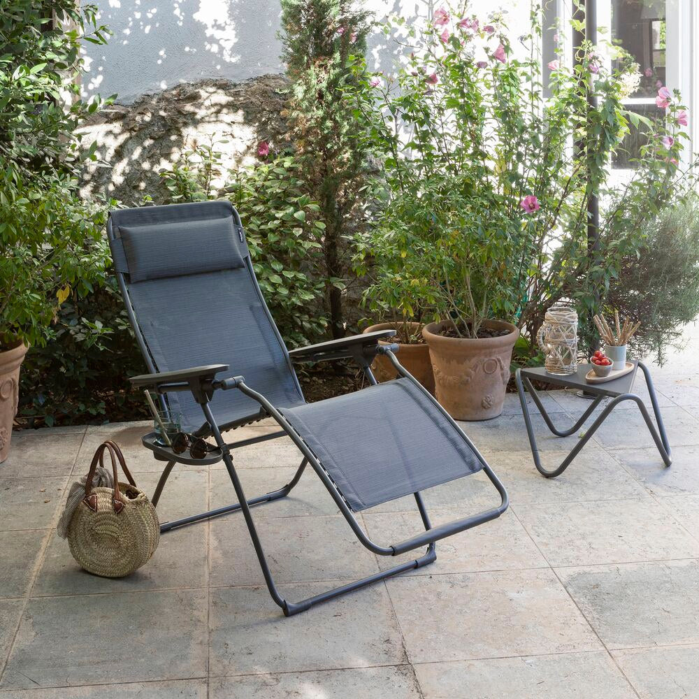 LAFUMA Relaxsessel Futura Clip obsidian titane II in Obsidian, Grau, Titane präsentiert im Onlineshop von KAQTU Design AG. Liegestuhl ist von LAFUMA