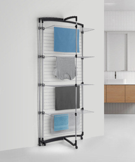 METALTEX Wäschetrockner Turm Faro 4 Etagen in Weiss, Anthrazit, Grau präsentiert im Onlineshop von KAQTU Design AG. Wäscheständer ist von METALTEX