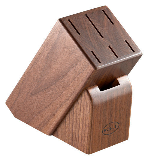 RÖSLE Messerblock Walnuss 7-teilig in Natur, Braun, Silber präsentiert im Onlineshop von KAQTU Design AG. Messerblock ist von RÖSLE