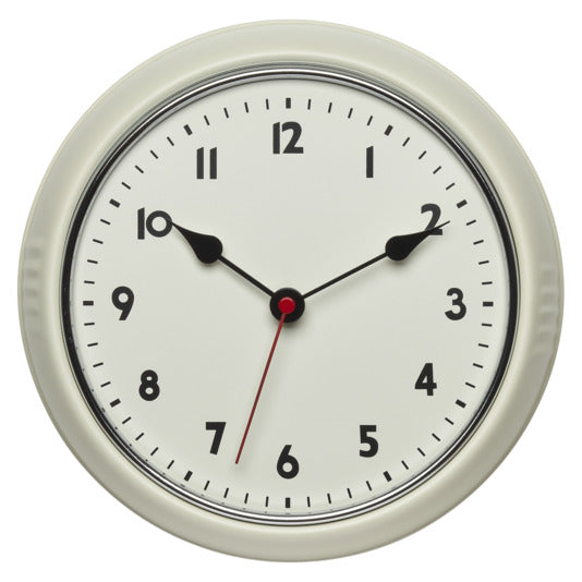 TFA Funk-Wanduhr Retro Look beige in  präsentiert im Onlineshop von KAQTU Design AG. Wanduhr ist von TFA