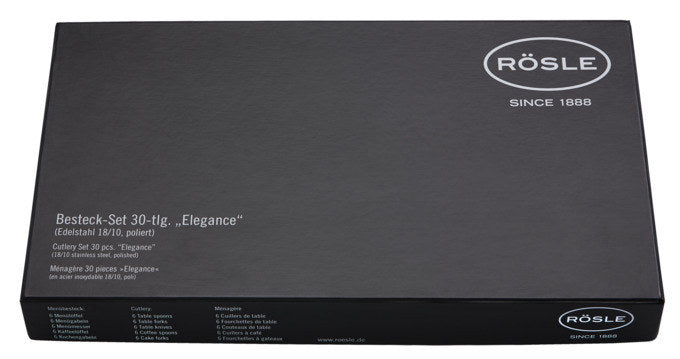RÖSLE Besteckgarnitur Elegance 30-teilig in Silber präsentiert im Onlineshop von KAQTU Design AG. Besteckset ist von RÖSLE