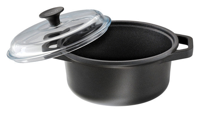 RÖSLE Kochtopf mit Deckel Cadini ø 24 cm in Schwarz präsentiert im Onlineshop von KAQTU Design AG. Kochtopf ist von RÖSLE