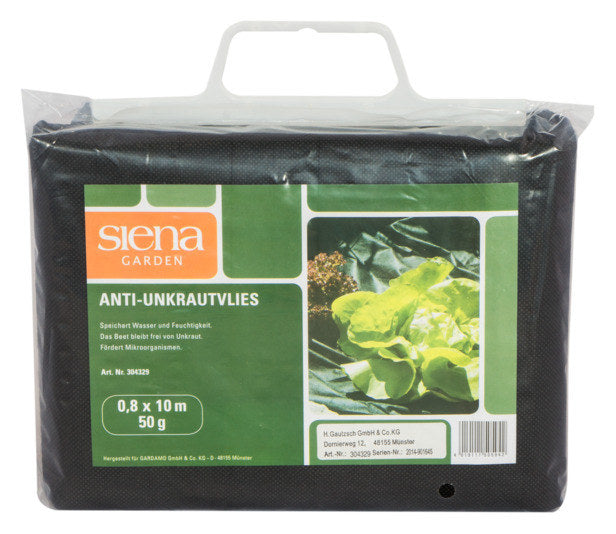 SIENA GARDEN Unkrautvlies 0.8x10 m 50 g/m² schwarz in Schwarz präsentiert im Onlineshop von KAQTU Design AG. Gartenfolien und Vliese ist von SIENA GARDEN